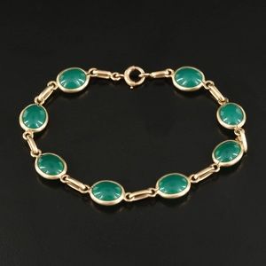 ✧ 14K chalcedony bracelet